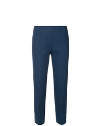 Темно-синие узкие брюки от Piazza Sempione