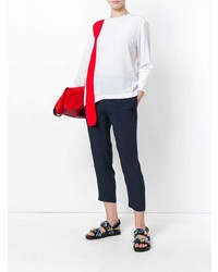 Темно-синие узкие брюки от Marni