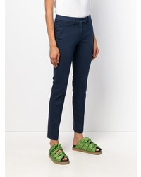 Темно-синие узкие брюки от Incotex