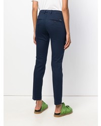 Темно-синие узкие брюки от Incotex