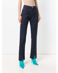 Темно-синие узкие брюки от MSGM