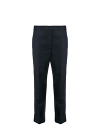 Темно-синие узкие брюки от Thom Browne