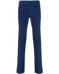 Мужские темно-синие хлопковые брюки от Incotex