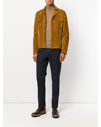 Мужские темно-синие хлопковые брюки от Incotex