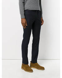 Мужские темно-синие хлопковые брюки от Incotex