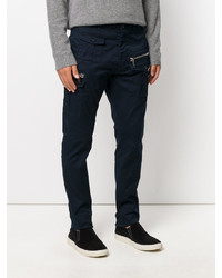 Мужские темно-синие хлопковые брюки от DSQUARED2