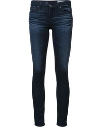 Темно-синие хлопковые джинсы скинни от AG Jeans
