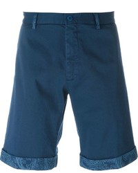 Мужские темно-синие хлопковые шорты от Etro