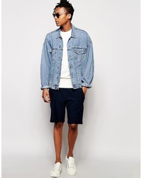 Мужские темно-синие хлопковые шорты от Champion