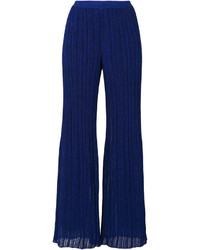 Женские темно-синие шелковые брюки от Missoni
