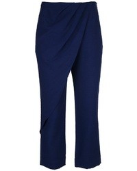 Темно-синие шелковые широкие брюки от Anne Valerie Hash