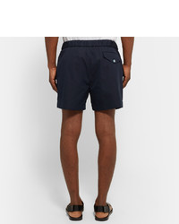 Мужские темно-синие шелковые шорты от Gucci