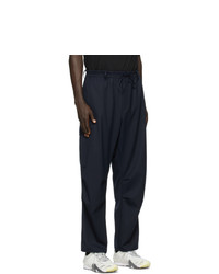 Темно-синие шерстяные брюки карго от Y-3