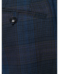 Мужские темно-синие шерстяные брюки с принтом от Etro