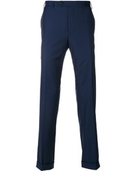 Мужские темно-синие шерстяные брюки от Canali