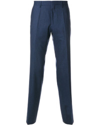 Мужские темно-синие шерстяные брюки от Hugo Boss