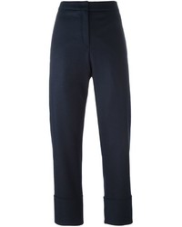 Женские темно-синие шерстяные брюки от Odeeh