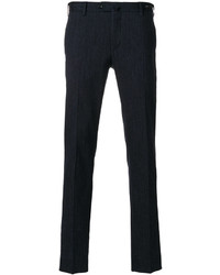 Мужские темно-синие шерстяные брюки от Pt01