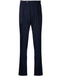 Мужские темно-синие шерстяные брюки от Pt01