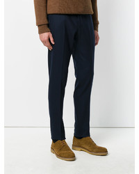 Мужские темно-синие шерстяные брюки от Pt01