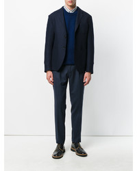 Мужские темно-синие шерстяные брюки от Pt01