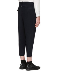 Женские темно-синие шерстяные брюки от Y's