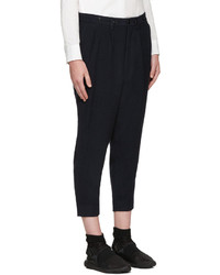 Женские темно-синие шерстяные брюки от Y's