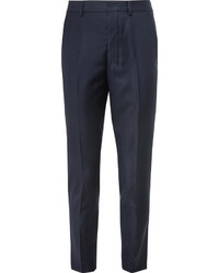 Мужские темно-синие шерстяные классические брюки от Ami