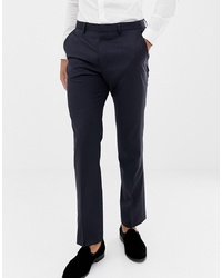 Мужские темно-синие шерстяные классические брюки от ASOS DESIGN