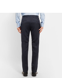 Мужские темно-синие шерстяные классические брюки от Hugo Boss