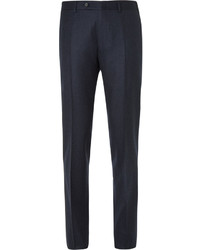 Мужские темно-синие шерстяные классические брюки от Canali