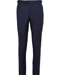 Мужские темно-синие шерстяные классические брюки от Hardy Amies