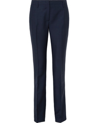 Женские темно-синие шерстяные классические брюки от Prada