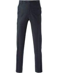 Мужские темно-синие шерстяные классические брюки от Pt01