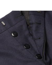 Мужские темно-синие шерстяные классические брюки от Prada