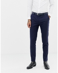 Мужские темно-синие шерстяные классические брюки от Twisted Tailor