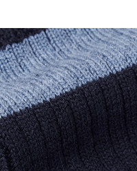 Мужские темно-синие шерстяные носки в горизонтальную полоску от Corgi