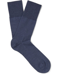 Мужские темно-синие шерстяные носки от Falke