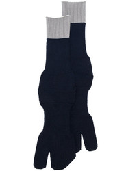 Мужские темно-синие шерстяные носки от Maison Margiela