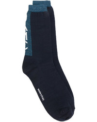 Мужские темно-синие шерстяные носки от Oamc