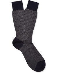 Мужские темно-синие шерстяные носки от Pantherella