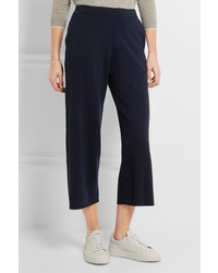 Темно-синие шерстяные широкие брюки от Allude