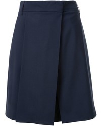 Женские темно-синие шерстяные шорты от Jil Sander