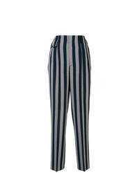 Темно-синие широкие брюки в вертикальную полоску от Golden Goose Deluxe Brand