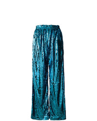 Темно-синие широкие брюки с пайетками от Faith Connexion