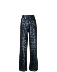 Темно-синие широкие брюки с пайетками от Ingie Paris