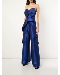 Темно-синие широкие брюки от Bambah