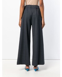 Темно-синие широкие брюки от Semicouture