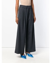 Темно-синие широкие брюки от Semicouture