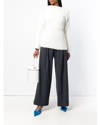 Темно-синие широкие брюки от Semicouture